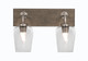 Toltec Lighting - 1772-GPDW-210 - Two Light Bath Bar - Oxbridge - Graphite & Painted Distressed Wood-look Metal