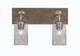 Toltec Lighting - 1772-GPDW-3002 - Two Light Bath Bar - Oxbridge - Graphite & Painted Distressed Wood-look Metal