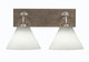 Toltec Lighting - 1772-GPDW-312 - Two Light Bath Bar - Oxbridge - Graphite & Painted Distressed Wood-look Metal
