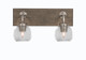 Toltec Lighting - 1772-GPDW-4100 - Two Light Bath Bar - Oxbridge - Graphite & Painted Distressed Wood-look Metal