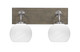 Toltec Lighting - 1772-GPDW-4101 - Two Light Bath Bar - Oxbridge - Graphite & Painted Distressed Wood-look Metal