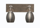 Toltec Lighting - 1772-GPDW-426-GP - Two Light Bath Bar - Oxbridge - Graphite & Painted Distressed Wood-look Metal