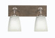 Toltec Lighting - 1772-GPDW-460 - Two Light Bath Bar - Oxbridge - Graphite & Painted Distressed Wood-look Metal