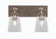 Toltec Lighting - 1772-GPDW-461 - Two Light Bath Bar - Oxbridge - Graphite & Painted Distressed Wood-look Metal