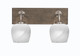 Toltec Lighting - 1772-GPDW-4811 - Two Light Bath Bar - Oxbridge - Graphite & Painted Distressed Wood-look Metal