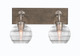 Toltec Lighting - 1772-GPDW-5110 - Two Light Bath Bar - Oxbridge - Graphite & Painted Distressed Wood-look Metal