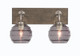 Toltec Lighting - 1772-GPDW-5112 - Two Light Bath Bar - Oxbridge - Graphite & Painted Distressed Wood-look Metal