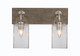Toltec Lighting - 1772-GPDW-530 - Two Light Bath Bar - Oxbridge - Graphite & Painted Distressed Wood-look Metal