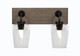 Toltec Lighting - 1772-MBDW-210 - Two Light Bath Bar - Oxbridge - Matte Black & Painted Distressed Wood-look Metal