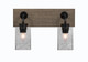 Toltec Lighting - 1772-MBDW-3002 - Two Light Bathroom Lighting - Oxbridge - Matte Black & Painted Distressed Wood-look Toltec Lighting - 1772-MBDW-3002 - Two Light Bathroom Lighting - Oxbridge - Matte Black & Painted Distressed Wood-look