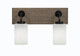 Toltec Lighting - 1772-MBDW-310 - Two Light Bath Bar - Oxbridge - Matte Black & Painted Distressed Wood-look Metal