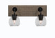 Toltec Lighting - 1772-MBDW-4100 - Two Light Bath Bar - Oxbridge - Matte Black & Painted Distressed Wood-look Metal