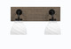 Toltec Lighting - 1772-MBDW-4761 - Two Light Bath Bar - Oxbridge - Matte Black & Painted Distressed Wood-look Metal