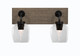 Toltec Lighting - 1772-MBDW-4810 - Two Light Bath Bar - Oxbridge - Matte Black & Painted Distressed Wood-look Metal