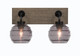 Toltec Lighting - 1772-MBDW-5112 - Two Light Bath Bar - Oxbridge - Matte Black & Painted Distressed Wood-look Metal
