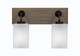 Toltec Lighting - 1772-MBDW-531 - Two Light Bath Bar - Oxbridge - Matte Black & Painted Distressed Wood-look Metal
