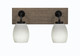 Toltec Lighting - 1772-MBDW-615 - Two Light Bath Bar - Oxbridge - Matte Black & Painted Distressed Wood-look Metal