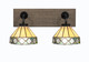 Toltec Lighting - 1772-MBDW-9405 - Two Light Bath Bar - Oxbridge - Matte Black & Painted Distressed Wood-look Metal