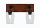 Toltec Lighting - 1772-MBWG-210 - Two Light Bath Bar - Oxbridge - Matte Black & Painted Wood-look Metal