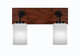 Toltec Lighting - 1772-MBWG-3001 - Two Light Bath Bar - Oxbridge - Matte Black & Painted Wood-look Metal
