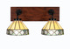 Toltec Lighting - 1772-MBWG-9405 - Two Light Bath Bar - Oxbridge - Matte Black & Painted Wood-look Metal