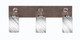 Toltec Lighting - 1773-GPDW-3009 - Three Light Bath Bar - Oxbridge - Graphite & Painted Distressed Wood-look Metal