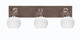 Toltec Lighting - 1773-GPDW-4101 - Three Light Bathroom Lighting - Oxbridge - Graphite & Painted Distressed Wood-look