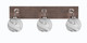 Toltec Lighting - 1773-GPDW-4109 - Three Light Bath Bar - Oxbridge - Graphite & Painted Distressed Wood-look Metal