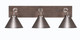 Toltec Lighting - 1773-GPDW-421-GP - Three Light Bath Bar - Oxbridge - Graphite & Painted Distressed Wood-look Metal