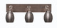 Toltec Lighting - 1773-GPDW-426-GP - Three Light Bath Bar - Oxbridge - Graphite & Painted Distressed Wood-look Metal