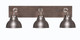 Toltec Lighting - 1773-GPDW-427-GP - Three Light Bath Bar - Oxbridge - Graphite & Painted Distressed Wood-look Metal