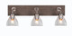 Toltec Lighting - 1773-GPDW-4760 - Three Light Bath Bar - Oxbridge - Graphite & Painted Distressed Wood-look Metal