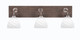 Toltec Lighting - 1773-GPDW-4761 - Three Light Bath Bar - Oxbridge - Graphite & Painted Distressed Wood-look Metal