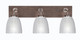 Toltec Lighting - 1773-GPDW-500 - Three Light Bath Bar - Oxbridge - Graphite & Painted Distressed Wood-look Metal