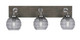Toltec Lighting - 1773-GPDW-5112 - Three Light Bath Bar - Oxbridge - Graphite & Painted Distressed Wood-look Metal