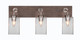 Toltec Lighting - 1773-GPDW-530 - Three Light Bathroom Lighting - Oxbridge - Graphite & Painted Distressed Wood-look