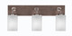 Toltec Lighting - 1773-GPDW-531 - Three Light Bath Bar - Oxbridge - Graphite & Painted Distressed Wood-look Metal
