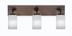 Toltec Lighting - 1773-MBDW-3001 - Three Light Bathroom Lighting - Oxbridge - Matte Black & Painted Distressed Wood-look