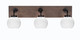 Toltec Lighting - 1773-MBDW-4101 - Three Light Bathroom Lighting - Oxbridge - Matte Black & Painted Distressed Wood-look