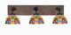 Toltec Lighting - 1773-MBDW-9445 - Three Light Bath Bar - Oxbridge - Matte Black & Painted Distressed Wood-look Metal