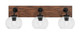 Toltec Lighting - 1773-MBWG-202 - Three Light Bath Bar - Oxbridge - Matte Black & Painted Wood-look Metal