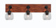 Toltec Lighting - 1773-MBWG-4100 - Three Light Bathroom Lighting - Oxbridge - Matte Black & Painted Wood-look