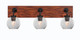 Toltec Lighting - 1773-MBWG-4102 - Three Light Bathroom Lighting - Oxbridge - Matte Black & Painted Wood-look