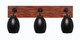 Toltec Lighting - 1773-MBWG-426-MB - Three Light Bathroom Lighting - Oxbridge - Matte Black & Painted Wood-look