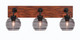 Toltec Lighting - 1773-MBWG-5112 - Three Light Bathroom Lighting - Oxbridge - Matte Black & Painted Wood-look