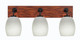 Toltec Lighting - 1773-MBWG-615 - Three Light Bathroom Lighting - Oxbridge - Matte Black & Painted Wood-look