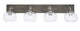 Toltec Lighting - 1774-GPDW-202 - Four Light Bath Bar - Oxbridge - Graphite & Painted Distressed Wood-look Metal
