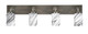 Toltec Lighting - 1774-GPDW-3009 - Four Light Bath Bar - Oxbridge - Graphite & Painted Distressed Wood-look Metal