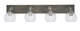 Toltec Lighting - 1774-GPDW-4100 - Four Light Bath Bar - Oxbridge - Graphite & Painted Distressed Wood-look Metal