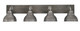 Toltec Lighting - 1774-GPDW-427-GP - Four Light Bathroom Lighting - Oxbridge - Graphite & Painted Distressed Wood-look
